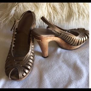 Michael Kors leather slingback heels